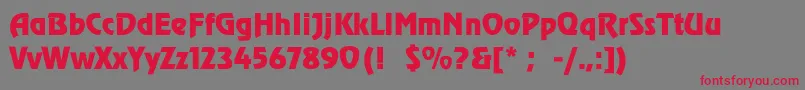 ReneeThin Font – Red Fonts on Gray Background