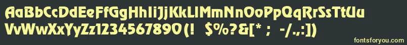 ReneeThin Font – Yellow Fonts on Black Background