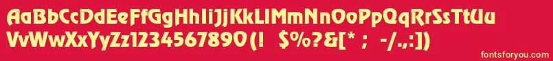 ReneeThin Font – Yellow Fonts on Red Background