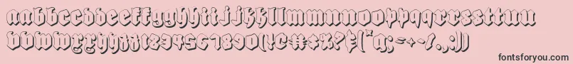 Biergartens Font – Black Fonts on Pink Background