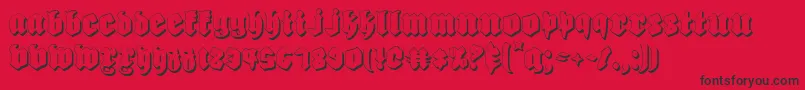 Biergartens Font – Black Fonts on Red Background