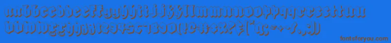 Biergartens Font – Brown Fonts on Blue Background