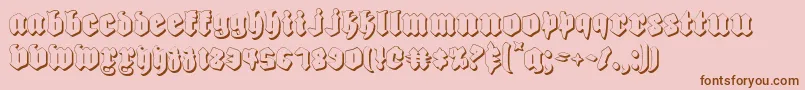 Biergartens Font – Brown Fonts on Pink Background
