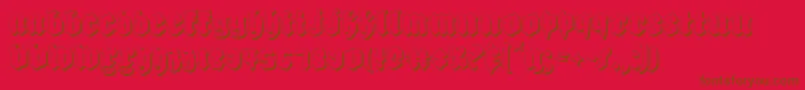 フォントBiergartens – 赤い背景に茶色の文字