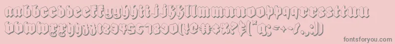 Biergartens Font – Gray Fonts on Pink Background