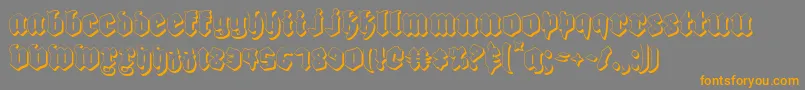 Biergartens Font – Orange Fonts on Gray Background