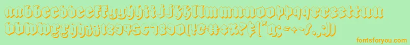 Biergartens Font – Orange Fonts on Green Background