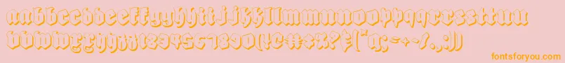 Biergartens Font – Orange Fonts on Pink Background