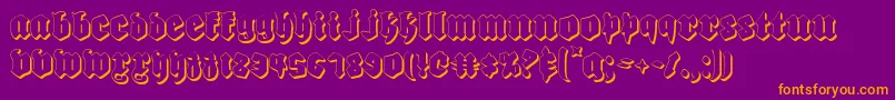Biergartens Font – Orange Fonts on Purple Background
