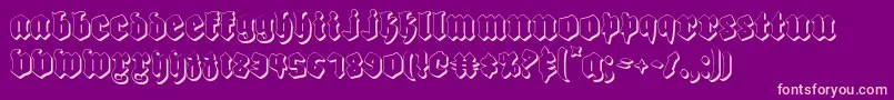 Biergartens Font – Pink Fonts on Purple Background
