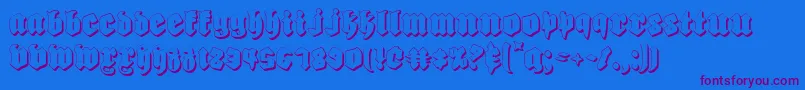 Biergartens Font – Purple Fonts on Blue Background