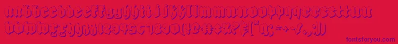 Biergartens Font – Purple Fonts on Red Background