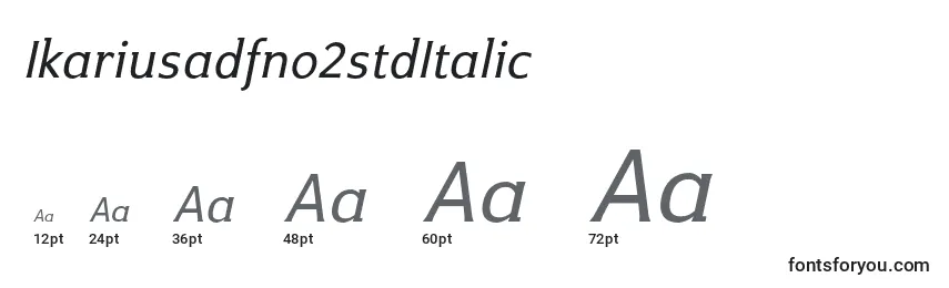Размеры шрифта Ikariusadfno2stdItalic