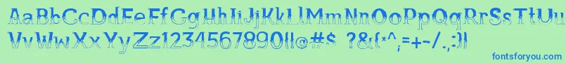 Bule Font – Blue Fonts on Green Background