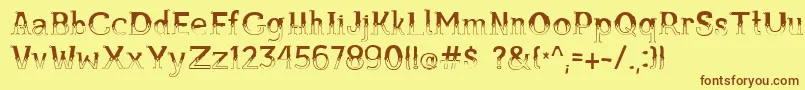 Bule Font – Brown Fonts on Yellow Background