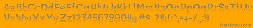 Bule Font – Gray Fonts on Orange Background