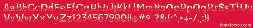 Bule Font – Green Fonts on Red Background