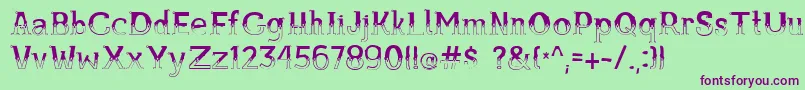 Bule Font – Purple Fonts on Green Background