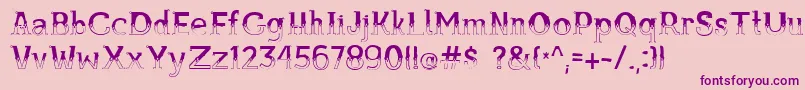 Bule Font – Purple Fonts on Pink Background