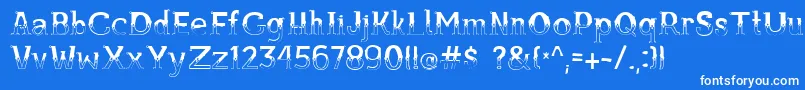 Bule Font – White Fonts on Blue Background