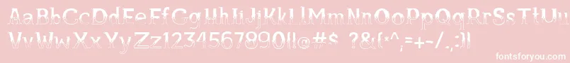 Bule Font – White Fonts on Pink Background