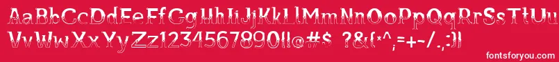 Bule Font – White Fonts on Red Background