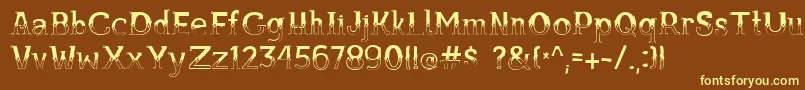 Bule Font – Yellow Fonts on Brown Background