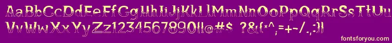 Bule Font – Yellow Fonts on Purple Background