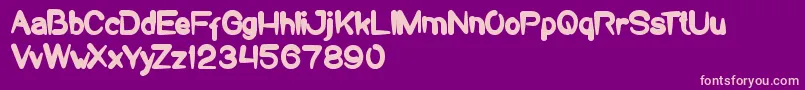 TakeAndGive Font – Pink Fonts on Purple Background