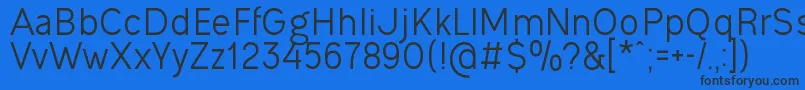 OgonekRegular-fontti – mustat fontit sinisellä taustalla