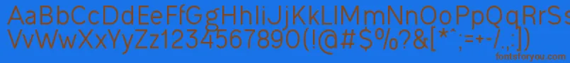 OgonekRegular Font – Brown Fonts on Blue Background