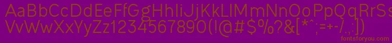 OgonekRegular Font – Brown Fonts on Purple Background