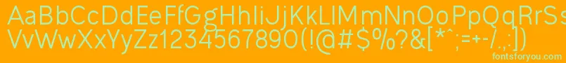 OgonekRegular Font – Green Fonts on Orange Background