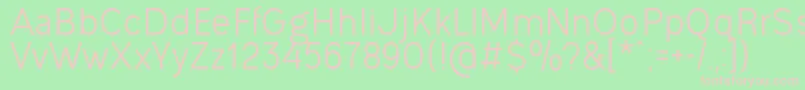 OgonekRegular Font – Pink Fonts on Green Background