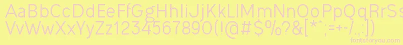 OgonekRegular Font – Pink Fonts on Yellow Background