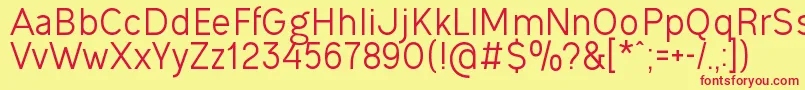 OgonekRegular Font – Red Fonts on Yellow Background