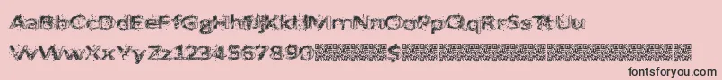 Artbang Font – Black Fonts on Pink Background