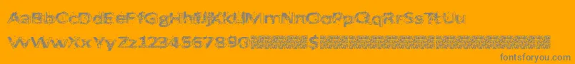 Artbang-Schriftart – Graue Schriften auf orangefarbenem Hintergrund