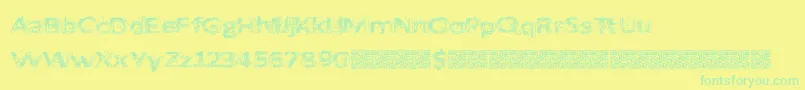 Artbang Font – Green Fonts on Yellow Background