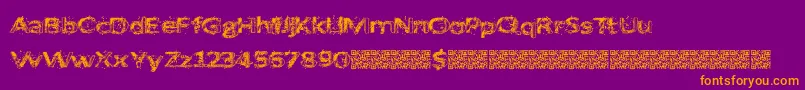 Artbang Font – Orange Fonts on Purple Background