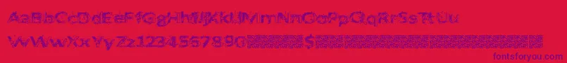 Fonte Artbang – fontes roxas em um fundo vermelho