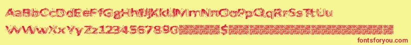 Artbang Font – Red Fonts on Yellow Background