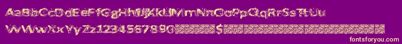 Artbang Font – Yellow Fonts on Purple Background