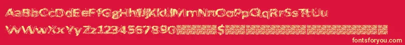 Artbang Font – Yellow Fonts on Red Background