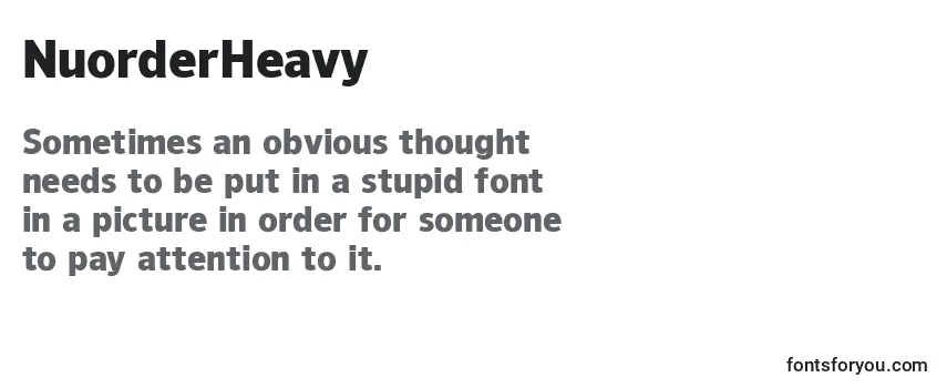 Review of the NuorderHeavy Font