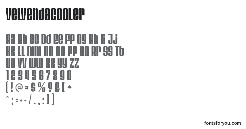 A fonte VelvendaCooler – alfabeto, números, caracteres especiais