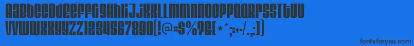 フォントVelvendaCooler – 黒い文字の青い背景