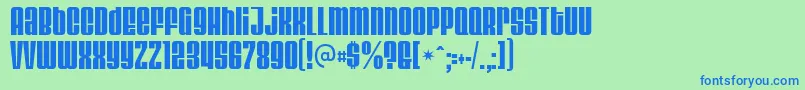 VelvendaCooler Font – Blue Fonts on Green Background