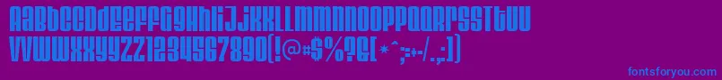 VelvendaCooler Font – Blue Fonts on Purple Background