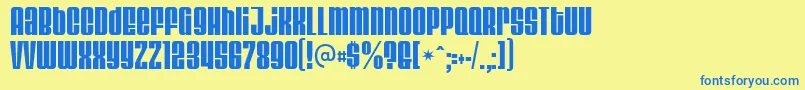 VelvendaCooler Font – Blue Fonts on Yellow Background
